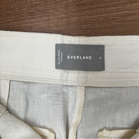 Everlane Cream Wide Leg Linen Pants - Picture 6 of 6